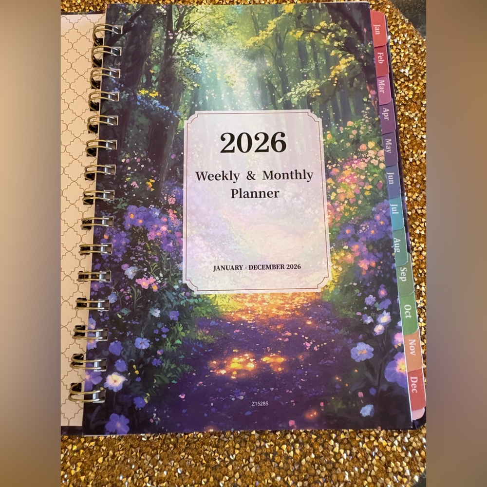 2026 NWT Weekly & Monthly Planner - Purple Floral Cover